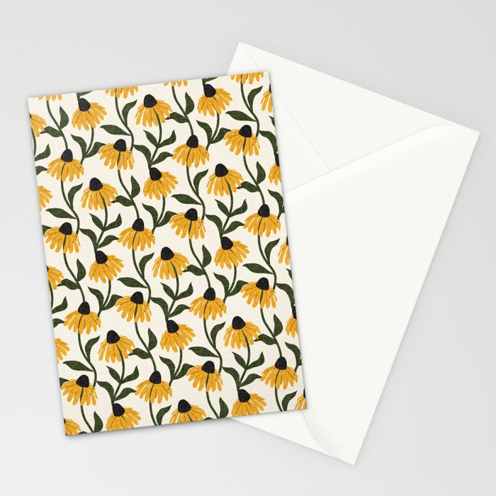 coneflowers - cream Stationery Card Gallery Image 2