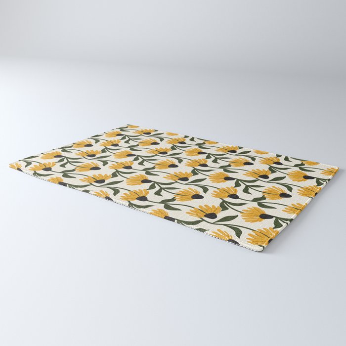 coneflowers - cream Rug Gallery Image 3