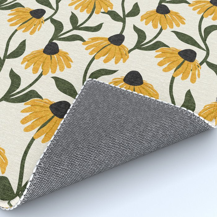 coneflowers - cream Rug Gallery Image 4