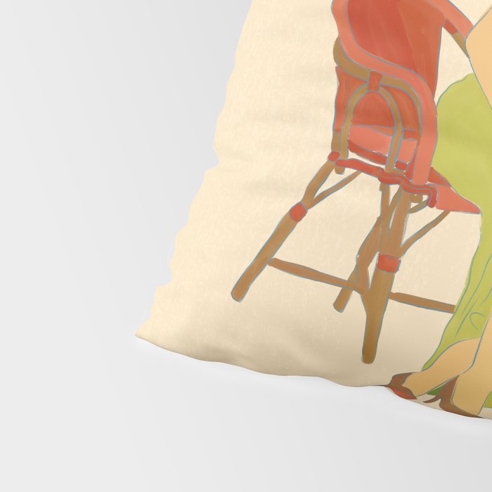 Woman at a Cafe in Rome Pillow Sham Gallery Image 4