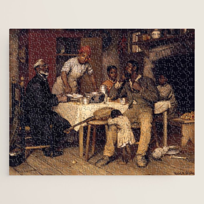African American Masterpiece 'A Pastoral Visit' by Richard Norris Brooke Jigsaw Puzzle Gallery Image 1