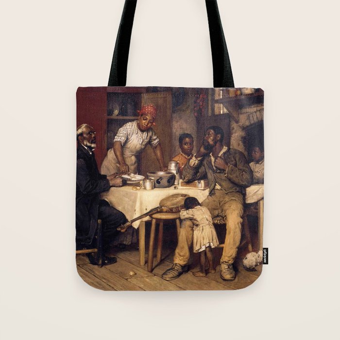 African American Masterpiece 'A Pastoral Visit' by Richard Norris Brooke Tote Bag Gallery Image 1