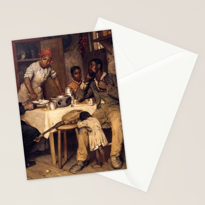 African American Masterpiece 'A Pastoral Visit' by Richard Norris Brooke Stationery Card Gallery Image 2