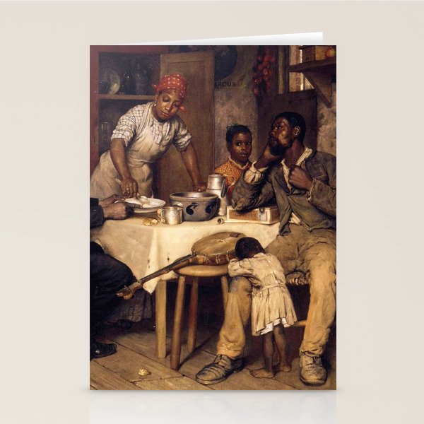 African American Masterpiece 'A Pastoral Visit' by Richard Norris Brooke Stationery Card Gallery Image 2