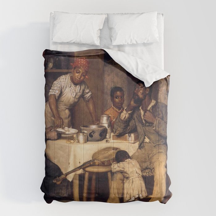 African American Masterpiece 'A Pastoral Visit' by Richard Norris Brooke Comforter Gallery Image 1