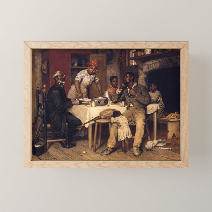 African American Masterpiece 'A Pastoral Visit' by Richard Norris Brooke Mini Art Print Gallery Image 1