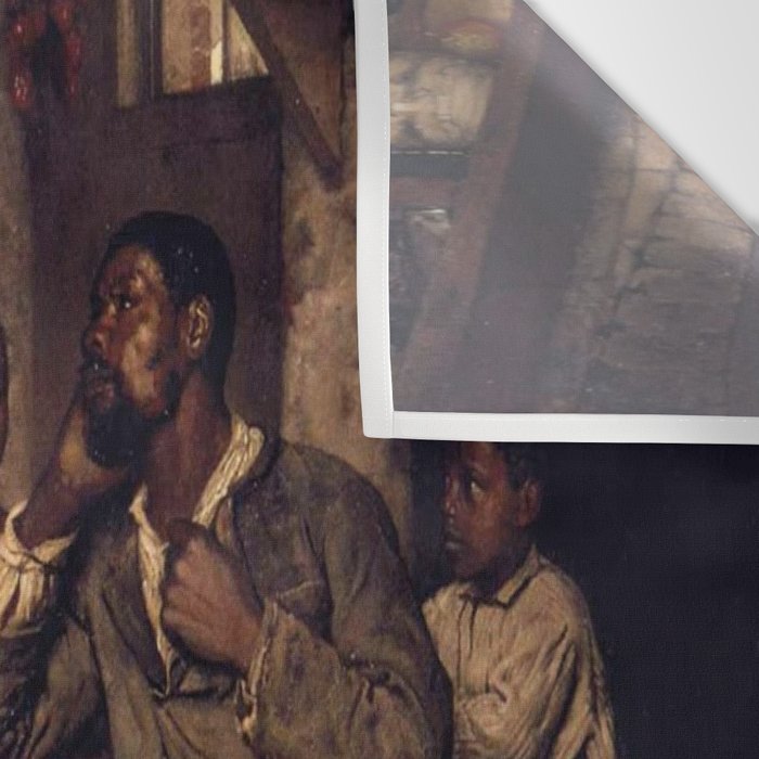 African American Masterpiece 'A Pastoral Visit' by Richard Norris Brooke Wall Tapestry Gallery Image 3