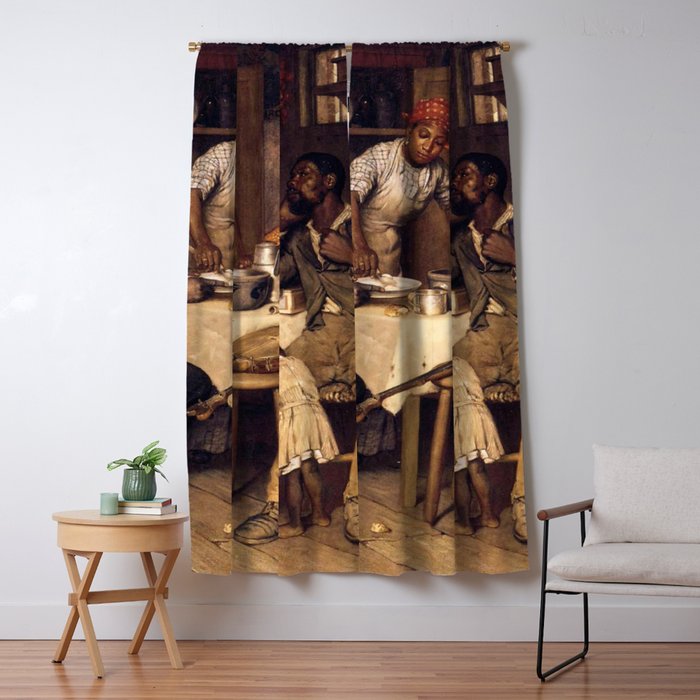 African American Masterpiece 'A Pastoral Visit' by Richard Norris Brooke Window Curtain Gallery Image 1