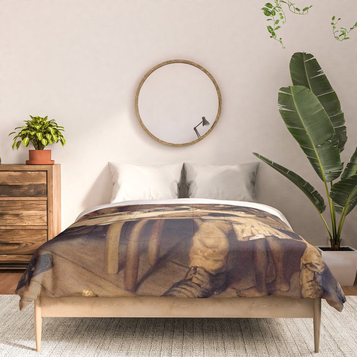 African American Masterpiece 'A Pastoral Visit' by Richard Norris Brooke Comforter Gallery Image 3