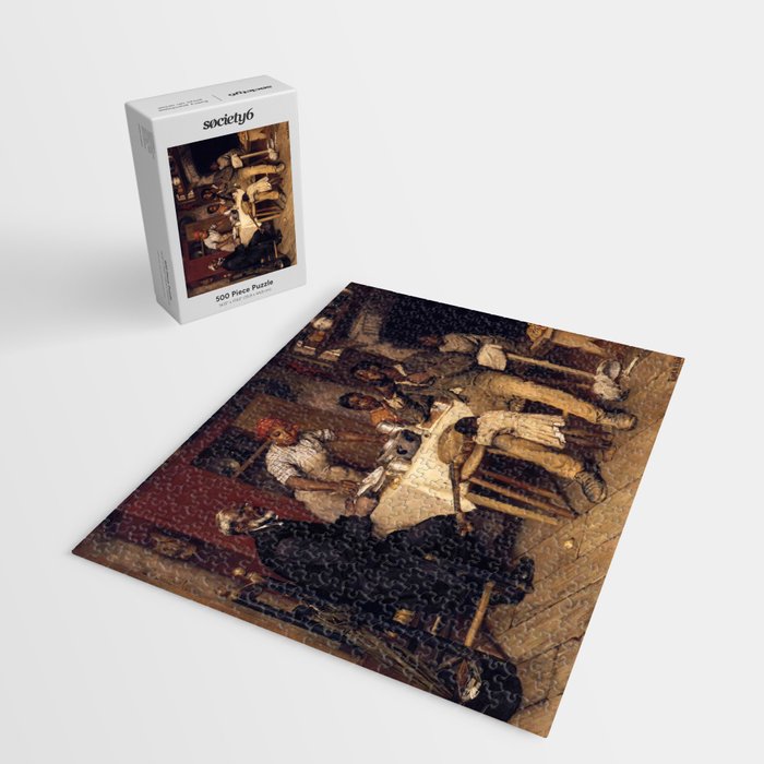 African American Masterpiece 'A Pastoral Visit' by Richard Norris Brooke Jigsaw Puzzle Gallery Image 2