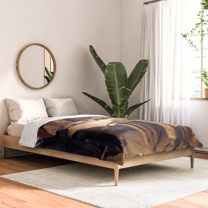 African American Masterpiece 'A Pastoral Visit' by Richard Norris Brooke Comforter Gallery Image 2