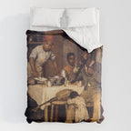 African American Masterpiece 'A Pastoral Visit' by Richard Norris Brooke Comforter Gallery Image 6