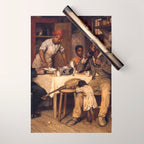 African American Masterpiece 'A Pastoral Visit' by Richard Norris Brooke Wrapping Paper Gallery Image 1