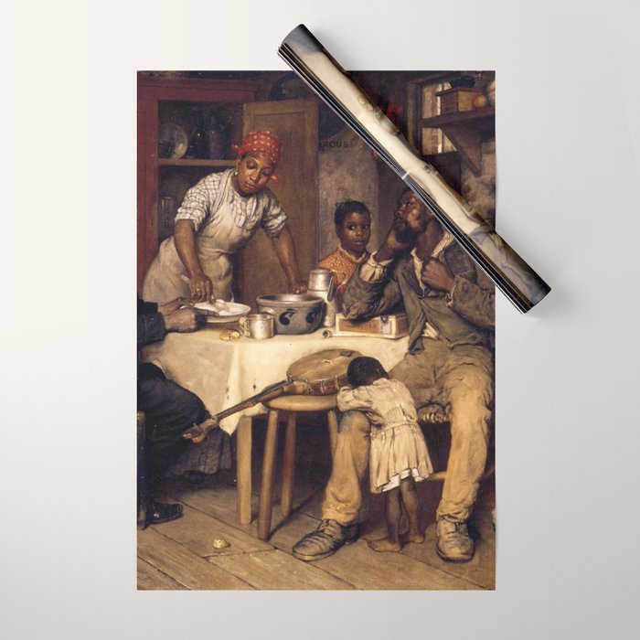 African American Masterpiece 'A Pastoral Visit' by Richard Norris Brooke Wrapping Paper Gallery Image 1