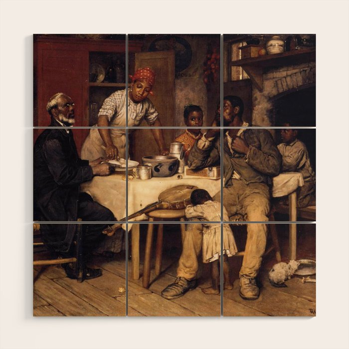 African American Masterpiece 'A Pastoral Visit' by Richard Norris Brooke Wood Wall Art Gallery Image 1