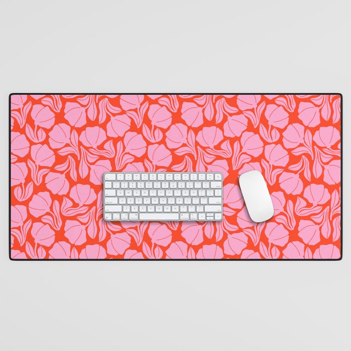 Boho Blooms - Pink Desk Mat Gallery Image 1