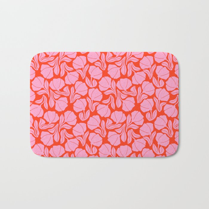 Boho Blooms - Pink Bath Mat Gallery Image 1