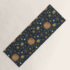 Vintage Star Collage Print in Navy Yoga Mat Gallery Image 1