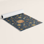 Vintage Star Collage Print in Navy Yoga Mat Gallery Image 2