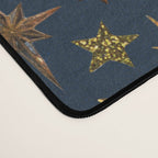 Vintage Star Collage Print in Navy Desk Mat Gallery Image 4