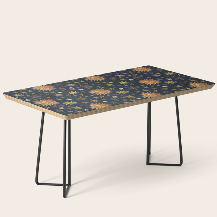 Vintage Star Collage Print in Navy Coffee Table Gallery Image 1