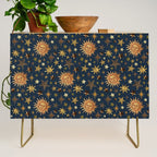 Vintage Star Collage Print in Navy Credenza Gallery Image 1
