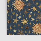Vintage Star Collage Print in Navy Poster Gallery Image 3