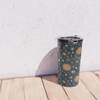 Vintage Star Collage Print in Navy Travel Mug Gallery Image 4