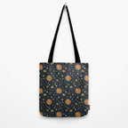 Vintage Star Collage Print in Navy Tote Bag Gallery Image 2
