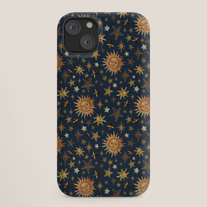Vintage Star Collage Print in Navy iPhone Case Gallery Image 18