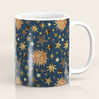 Vintage Star Collage Print in Navy Coffee Mug Gallery Image 1