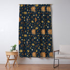 Vintage Star Collage Print in Navy Window Curtain Gallery Image 5