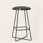 Vintage Star Collage Print in Navy Stool Gallery Image 1