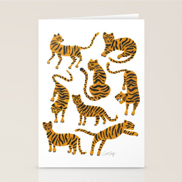 Tiger Collection - Orange Palette Stationery Card Gallery Image 1