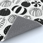 Black and white pumpkin vegetable pattern Rug Gallery Image 4