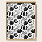 Black and white pumpkin vegetable pattern Serving Tray Gallery Image 1