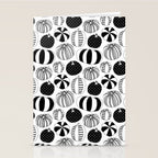 Black and white pumpkin vegetable pattern Stationery Card Gallery Image 2