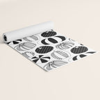 Black and white pumpkin vegetable pattern Yoga Mat Gallery Image 2