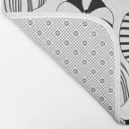 Black and white pumpkin vegetable pattern Bath Mat Gallery Image 2