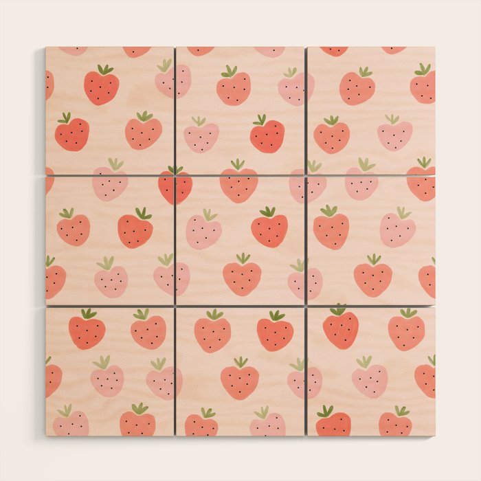 Strawberry Sweet Delights Wood Wall Art Gallery Image 1
