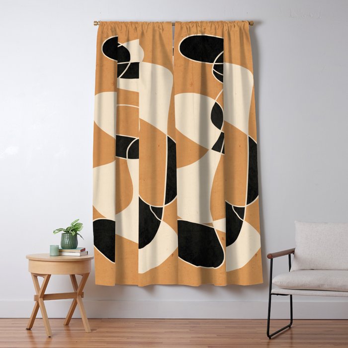 Modern Abstract Minimal Art 21 Window Curtain Gallery Image 1