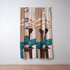 Woman Reading Newspaper Window Curtain Gallery Image 3