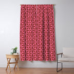 Retro Floral Geometric Pattern Window Curtain Gallery Image 5