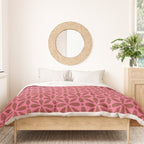 Retro Floral Geometric Pattern Duvet Cover Gallery Image 3