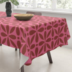 Retro Floral Geometric Pattern Tablecloth Gallery Image 3