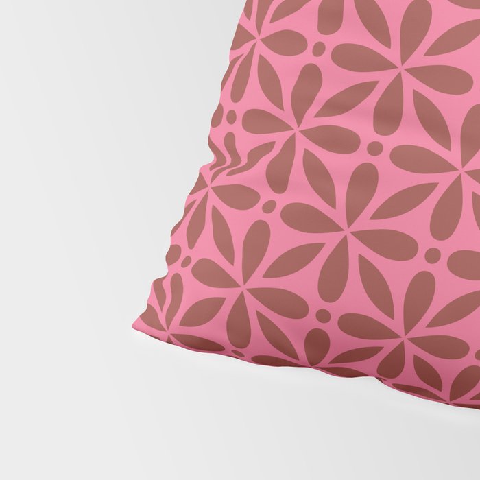 Retro Floral Geometric Pattern Pillow Sham Gallery Image 4