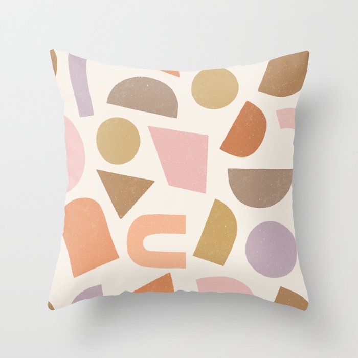 Bauhaus Geo Shapes - Fall Colors Throw Pillow Gallery Image 6