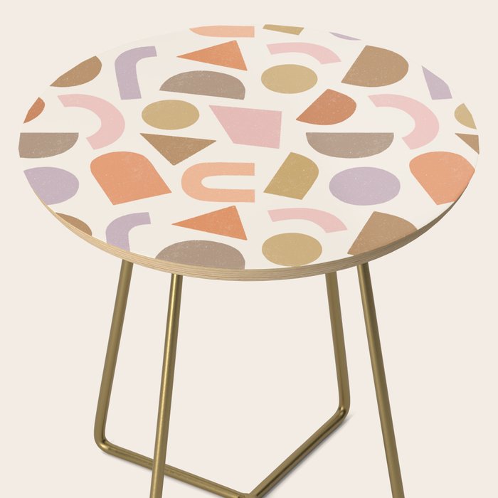 Bauhaus Geo Shapes - Fall Colors Side Table Gallery Image 2