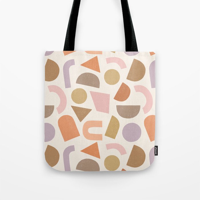 Bauhaus Geo Shapes - Fall Colors Tote Bag Gallery Image 1