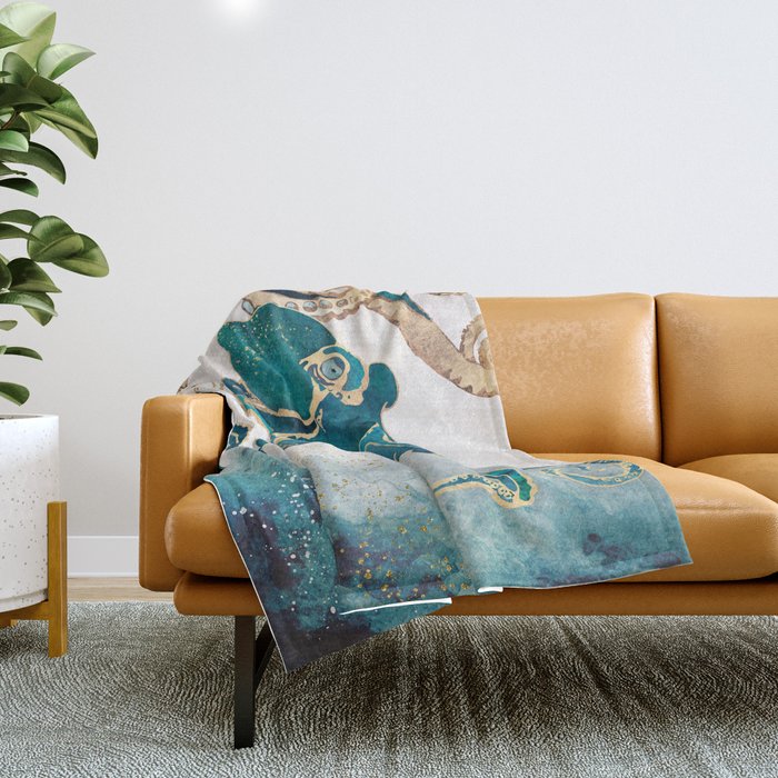 Underwater Dream V Throw Blanket Gallery Image 1